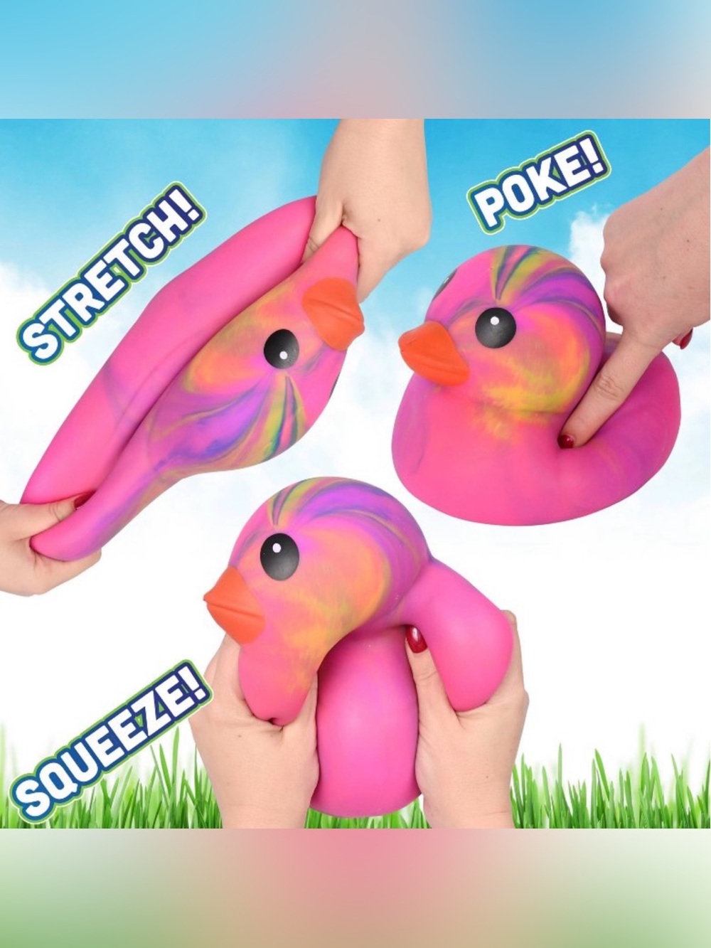 Sunny Days Jumbo Squeezy Ducks -
Tie Dye - Picture 8 of 11